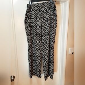 Calvin Klein Black and White Patterned Pants